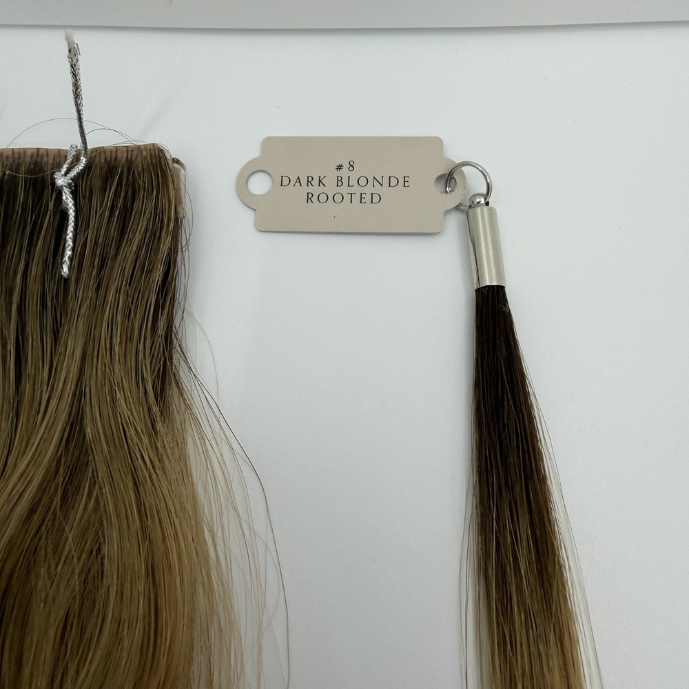 Glam Seamless x Valles Tape In Hair Extension 25" #8 Dark Blonde Rooted NEW Remy - Picture 5 of 8